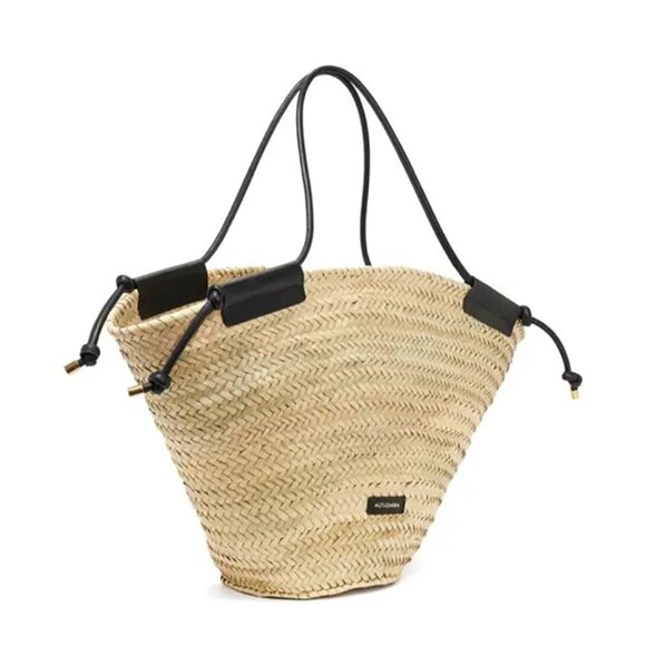 Altuzarra Large Palm Basket Tote – Natural/Black - Picture 2 of 10